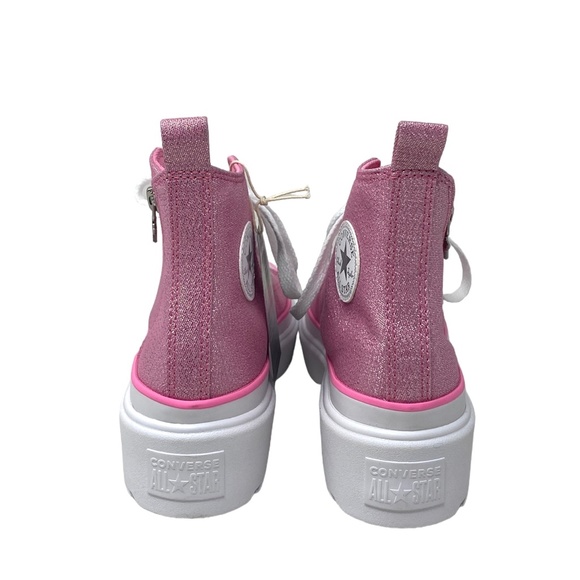 Converse Chuck Taylor Lugged Lift Pink Canvas Kids Women's High Sneaker A05230C - Picture 7 of 10